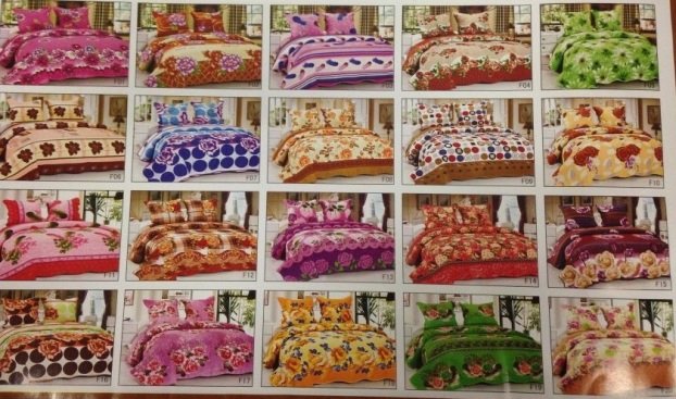 Cuvertura colorata pentru pat